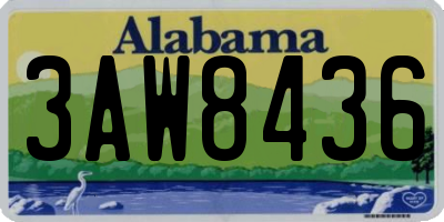 AL license plate 3AW8436