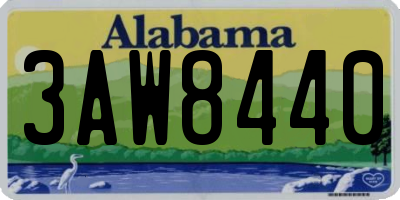 AL license plate 3AW8440