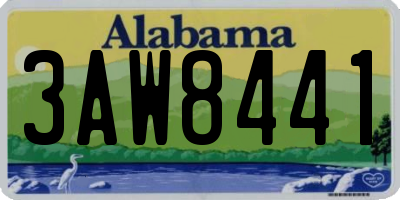 AL license plate 3AW8441