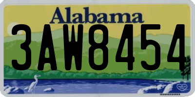 AL license plate 3AW8454