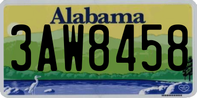 AL license plate 3AW8458