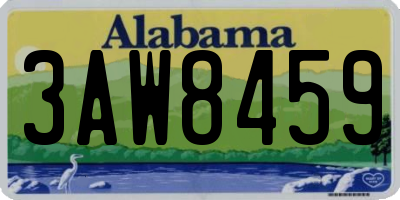 AL license plate 3AW8459