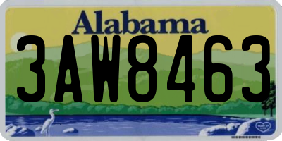 AL license plate 3AW8463