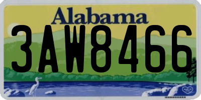 AL license plate 3AW8466