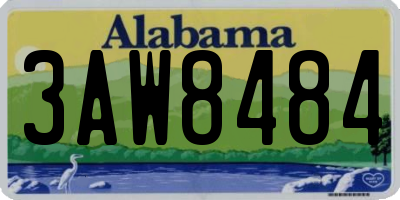 AL license plate 3AW8484