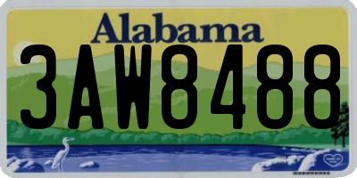 AL license plate 3AW8488