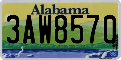 AL license plate 3AW8570
