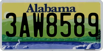 AL license plate 3AW8589