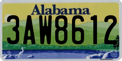 AL license plate 3AW8612