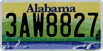 AL license plate 3AW8827