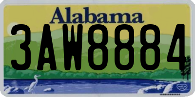 AL license plate 3AW8884