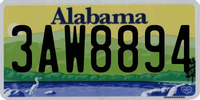 AL license plate 3AW8894