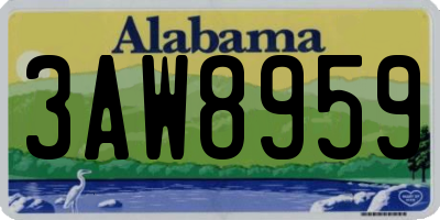 AL license plate 3AW8959