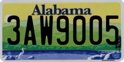 AL license plate 3AW9005