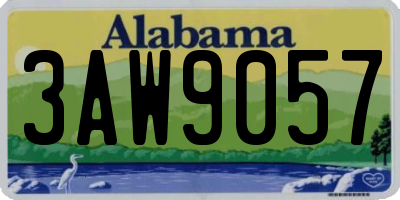 AL license plate 3AW9057