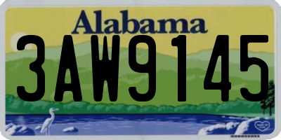 AL license plate 3AW9145