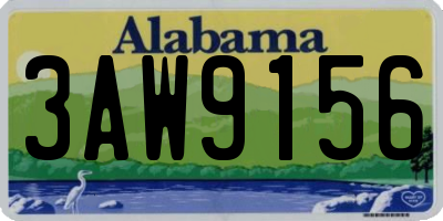 AL license plate 3AW9156