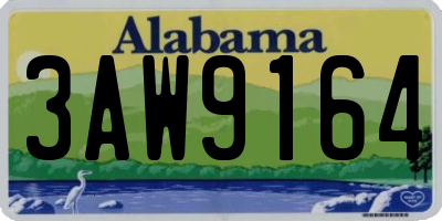 AL license plate 3AW9164