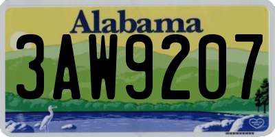 AL license plate 3AW9207