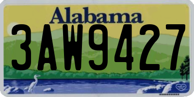 AL license plate 3AW9427