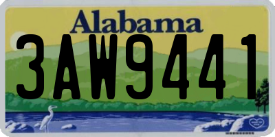 AL license plate 3AW9441