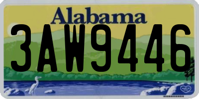 AL license plate 3AW9446