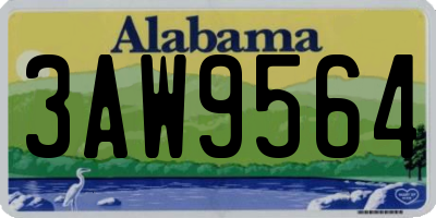 AL license plate 3AW9564