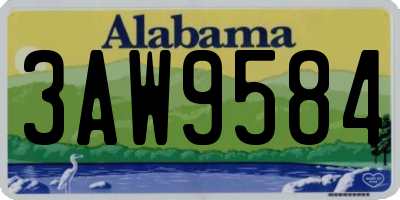 AL license plate 3AW9584