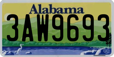 AL license plate 3AW9693