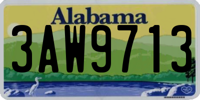 AL license plate 3AW9713