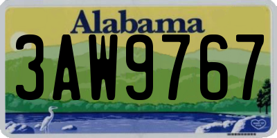 AL license plate 3AW9767