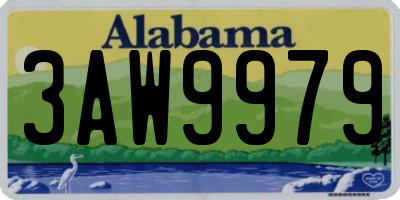AL license plate 3AW9979