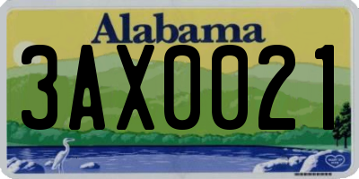 AL license plate 3AX0021