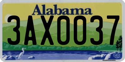 AL license plate 3AX0037