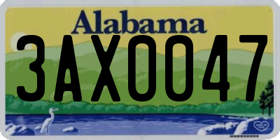 AL license plate 3AX0047