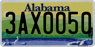 AL license plate 3AX0050