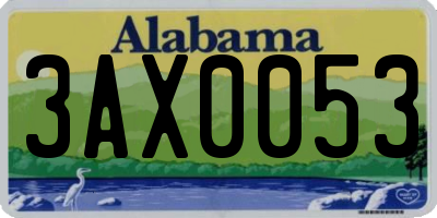 AL license plate 3AX0053