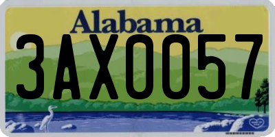 AL license plate 3AX0057