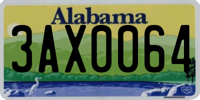 AL license plate 3AX0064