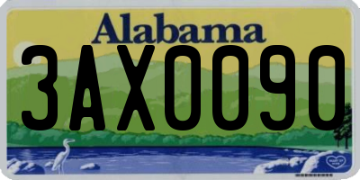 AL license plate 3AX0090