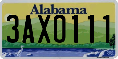 AL license plate 3AX0111