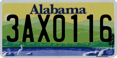 AL license plate 3AX0116