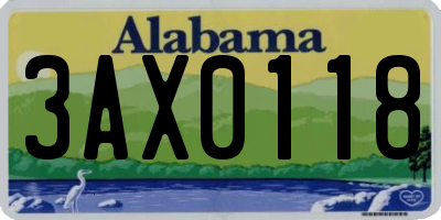AL license plate 3AX0118