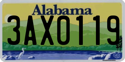 AL license plate 3AX0119