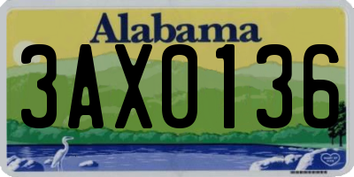 AL license plate 3AX0136