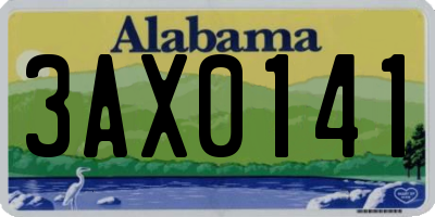 AL license plate 3AX0141