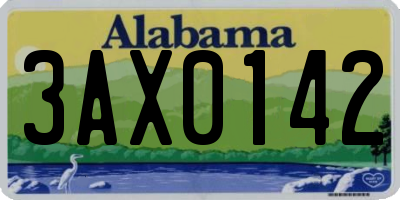 AL license plate 3AX0142