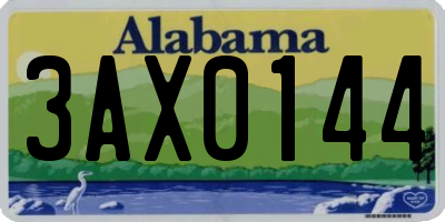 AL license plate 3AX0144