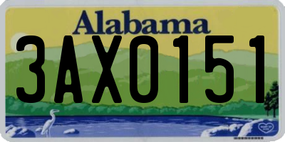 AL license plate 3AX0151