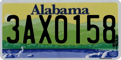 AL license plate 3AX0158
